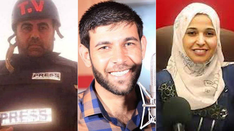 palestinian-journalists-adel-zorob,-abdullah-alwan-and-haneen-al-qashtan-killed-by-israeli-strikes