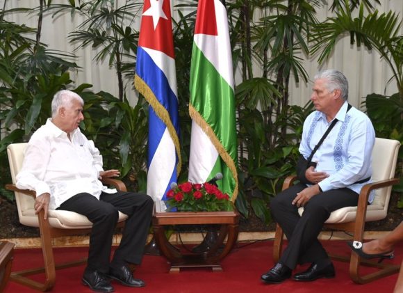 cuban-president-meets-palestinian-ambassador-to-havana