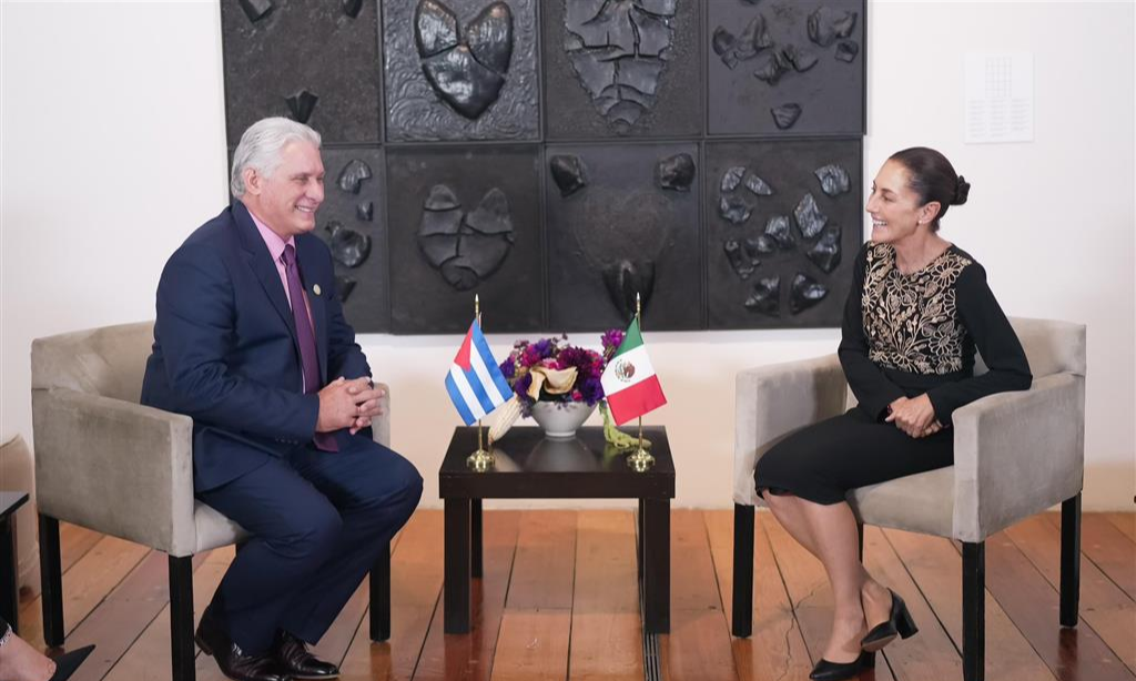 cuban-head-of-state-met-new-mexican-president-claudia-sheinbaum